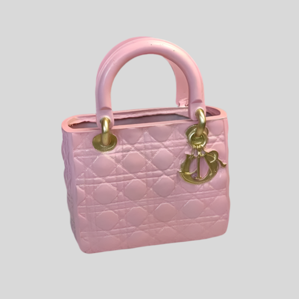 Lady Lux Vase (pink w/ Gold)